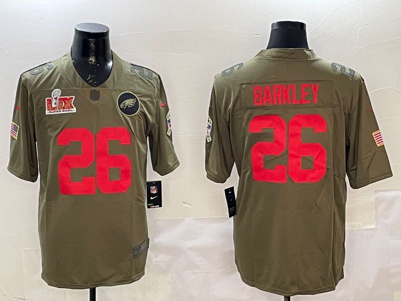 Men Philadelphia Eagles #26 Barkley Green 2025 Nike Salute to Service Limited NFL Jersey style 2->philadelphia eagles->NFL Jersey